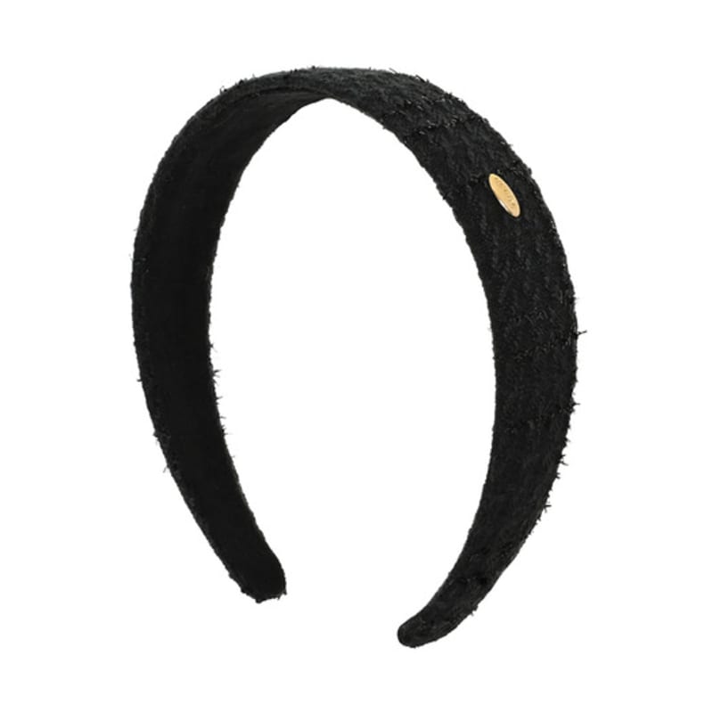 oooho Thin Hair Band - Black Tweed