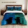 Hunter × Hunter Personalized Custom Name 3‑Piece Bedding Set Soft Duvet Cover Set For Bedroom Home Decor