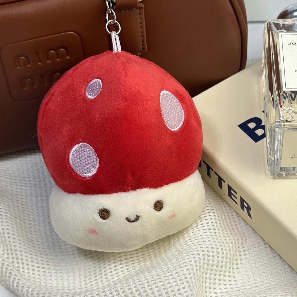 Cute Cartoon Mushroom Plush Keychain Doll