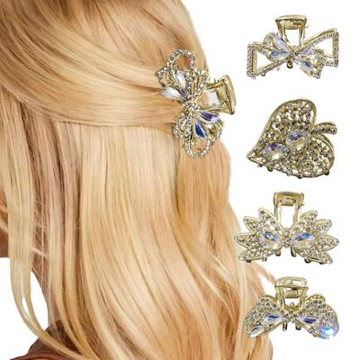 Forcina Strass Ornamento per Capelli Copricapo Parte Posteriore della Testa Nappa Clip a Pinza Nuovo Stile Cinese Clip in Lega Forcina