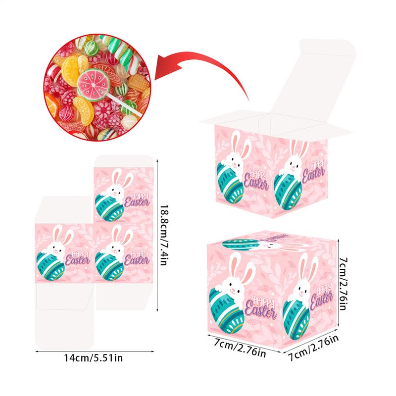 Easter Treat Boxes Easter Goodie Boxes Happy Easter Reusable Goodie Boxes for Kids Treat Bags for Wrapping Egg Hunt
