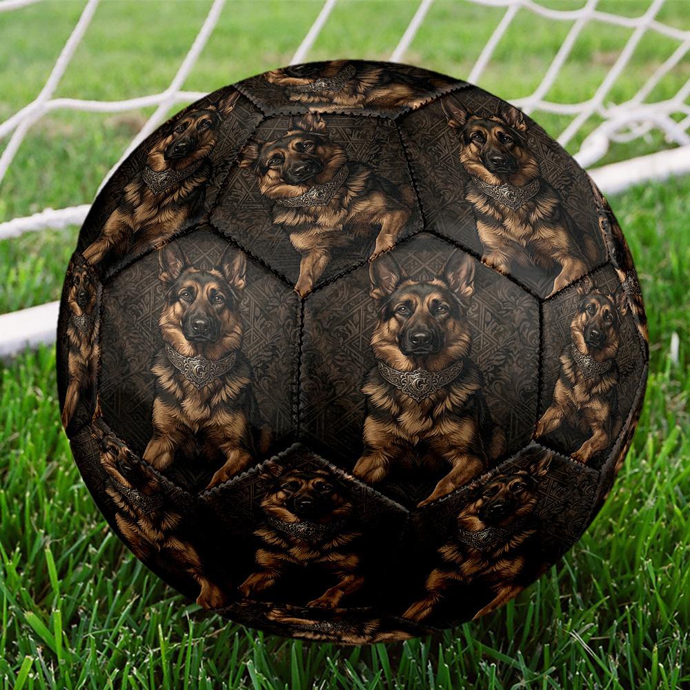 1pc Regal Canine Majesty Theme Soccer Ball Football, Size 5, Lightweight PVC, Outdoor Training Soccer Ball,Gift c6576