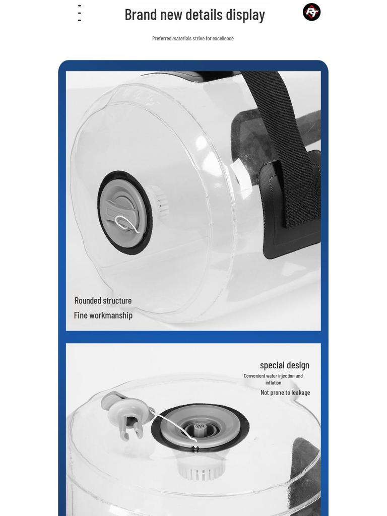 Transparent PVC Water-Filled Fitness Weight Bag - Squat and Exercise Equipment