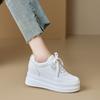 Height Increase Within 9cm Little White Shoes Women's Spring New Small Thick-soled Casual Shoes Leather Small Size Women's Shoes 33