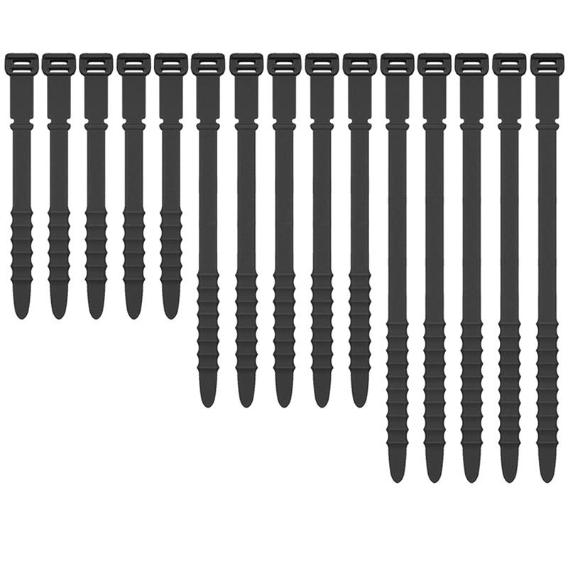 5Pcs Kabelbinder Draht Veranstalter Riemen Mehrzweck Wiederverwendbare Silikon Computer Verschluss Home Office Für Kopfhörer Elastische