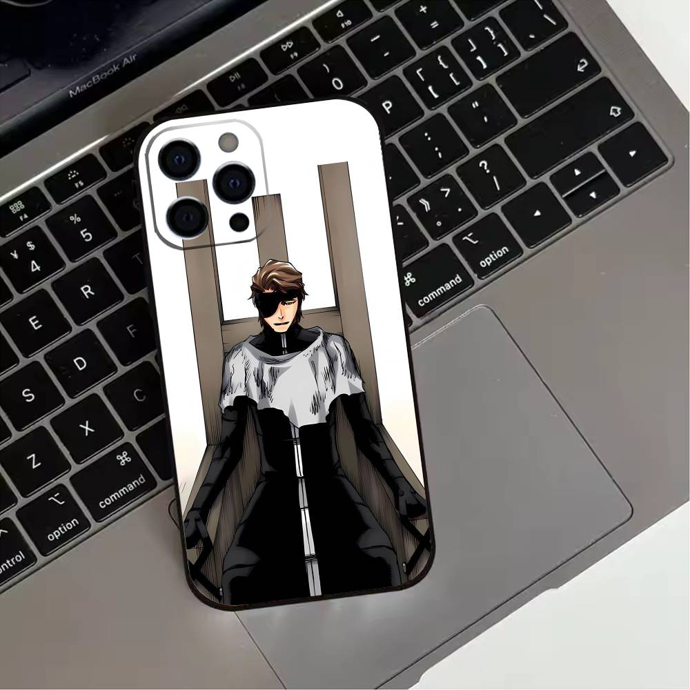 A-Anime A-Aizen S-Sousuke  Phone Case For iPhone 17,16,15,14,13,12,11 Plus,Pro Max,XS,Soft Silicone Black Cover