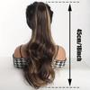 Elegant 18-Inch Claw Clip Ponytail Extension - Natural Wavy Synthetic Curly Hairpiece For Women, Versatile & Easy To Use