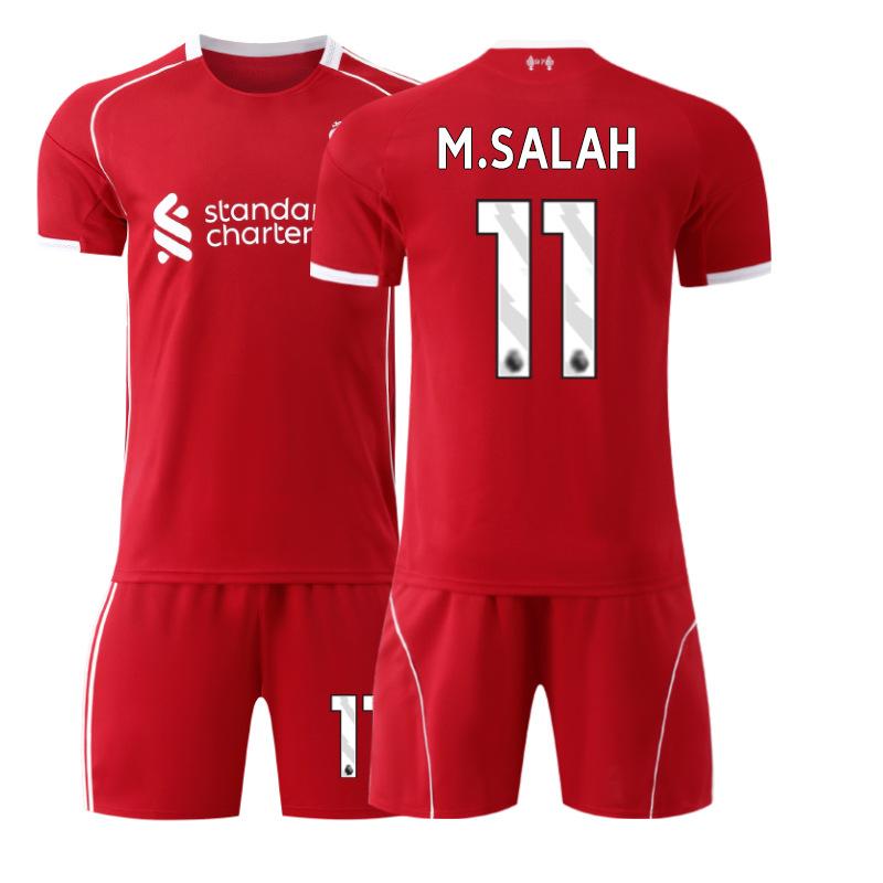 2 Liverpool domácí č.. 1 dres Salah Wirtz Isaac fotbalový dres sada pánská 2 Rota