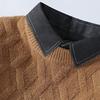 Men's Round Neck Sweater, Thickened and Warm Knitwear, Trendy Casual Versatile Loose Top for Men