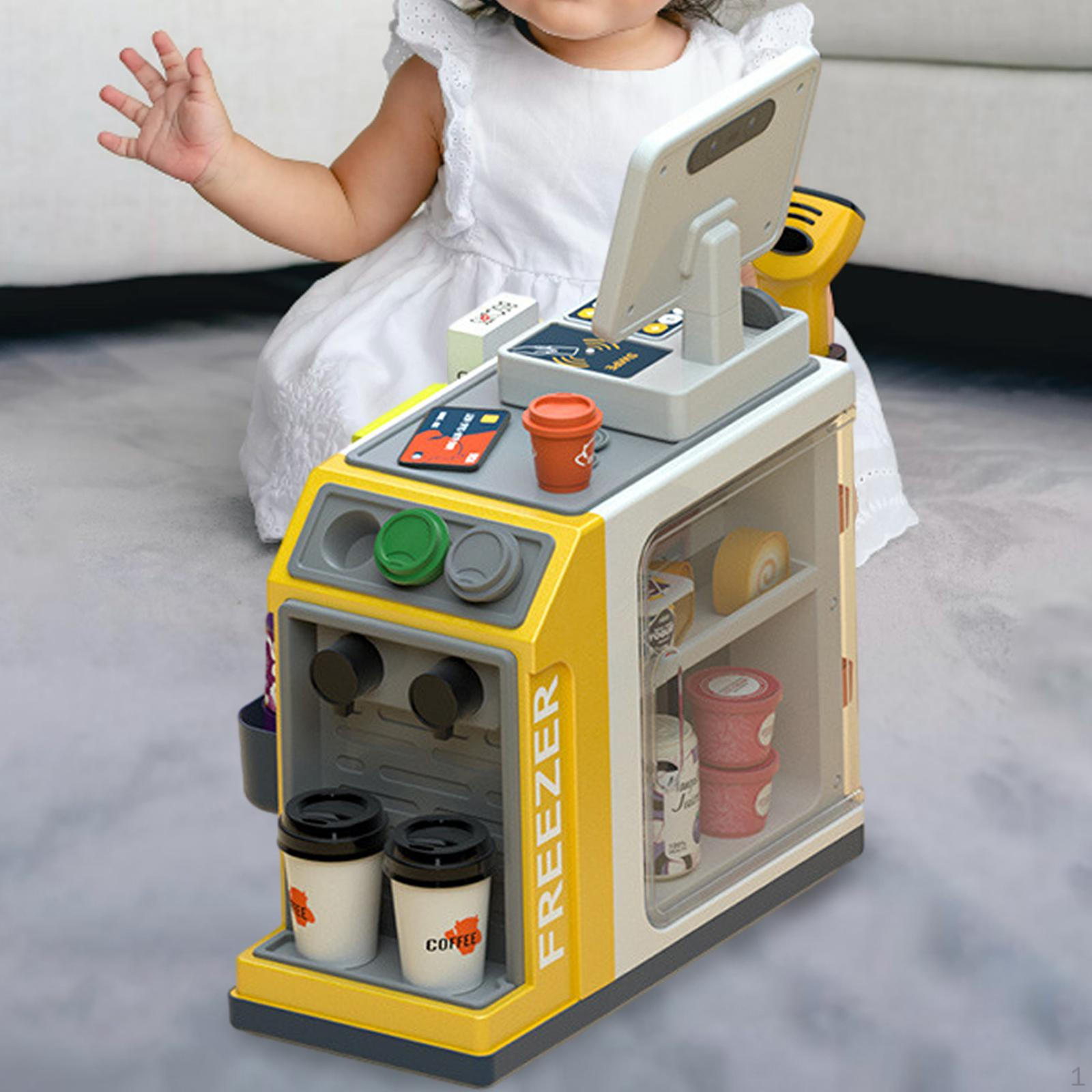 Детский Супермаркет Игрушки Кассовый Аппарат Раннее Образование Ролевая Игра Yellow