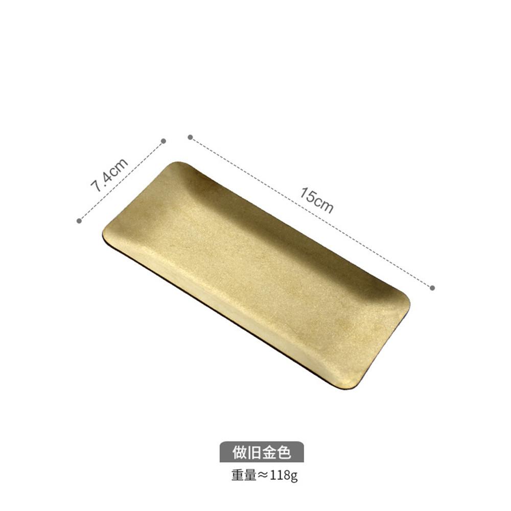 Vintage Metal Small Plate, Gold and Silver Creative, 304 Stainless Steel, Towel Tray, Storage Tray, Dish, Japanese
