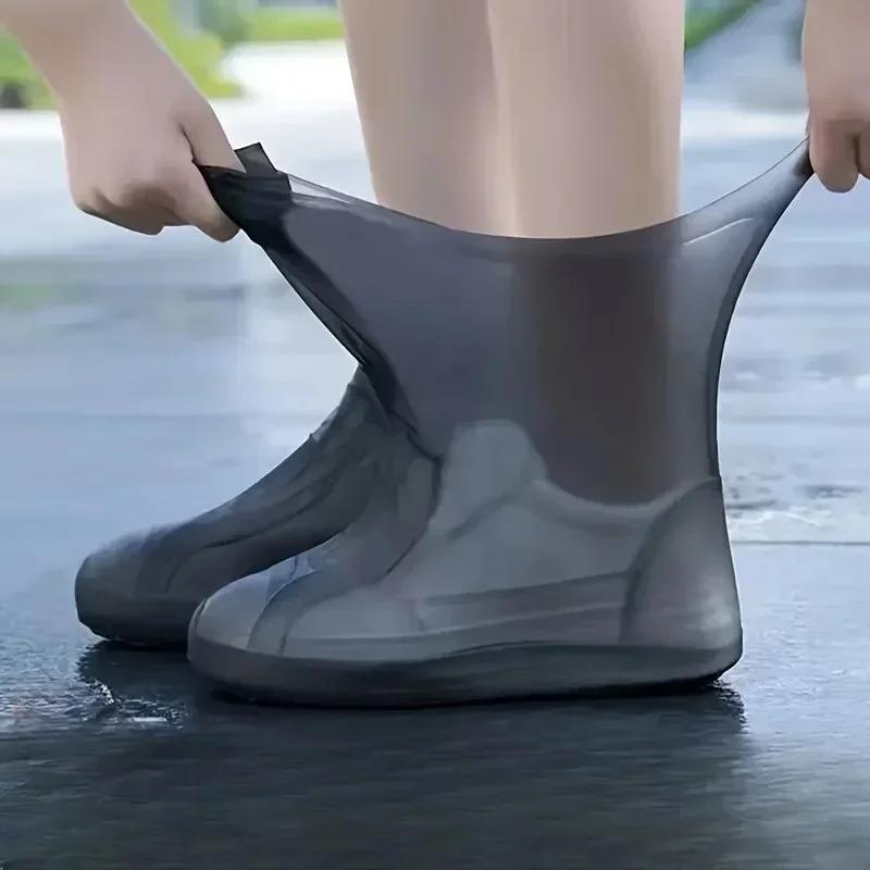 Outdoor Rain Boots Travel Overshoes Waterproof Rain Shoe Protector Reusable Shoes Antis-Slip Products Covers Gear Rubber Boot