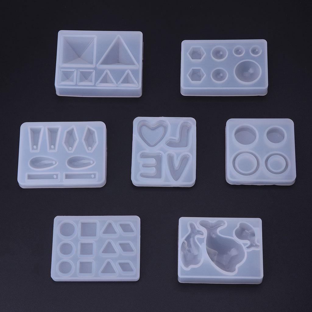 Multipurpose Earrings Resin Molds Pendant Eardrops Silicone Moulds for DIY Epoxy Resin Ornament Friend Lover Gifts