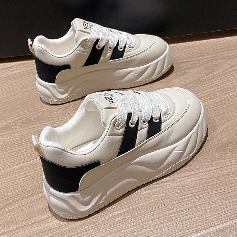 Dámské boty Baleríny PU Šněrovací Ležérní Pohodlné Dámské Vycházkové Módní Venkovní Protiskluzové Jednobarevné Dámské Tenisky