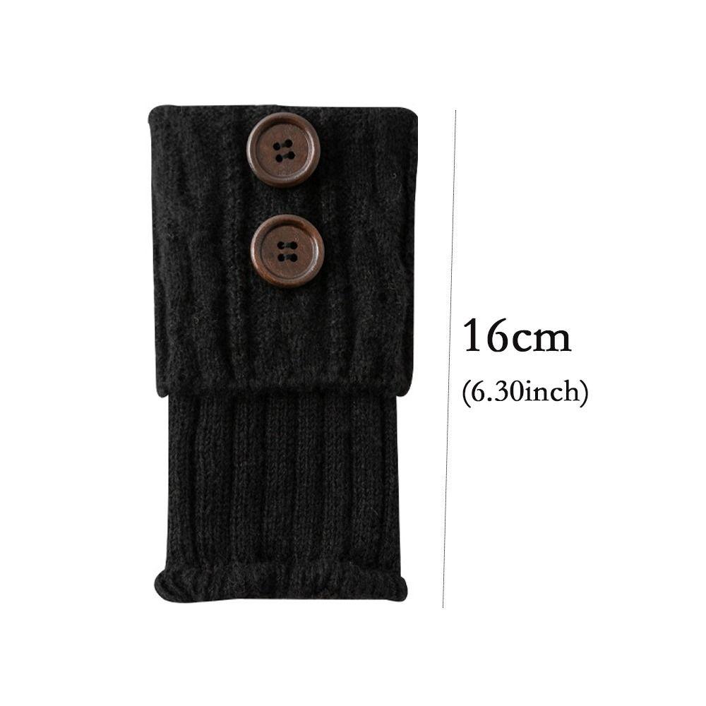 Button Detail Boot Toppers Crochet Knitted Boot Socks  Leg Warmers for Leggings/Jeans