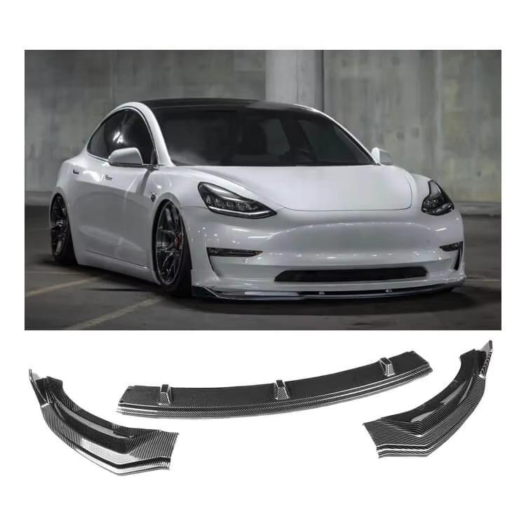 Tesla Model 3 Koolstofvezel Voorlip Kit