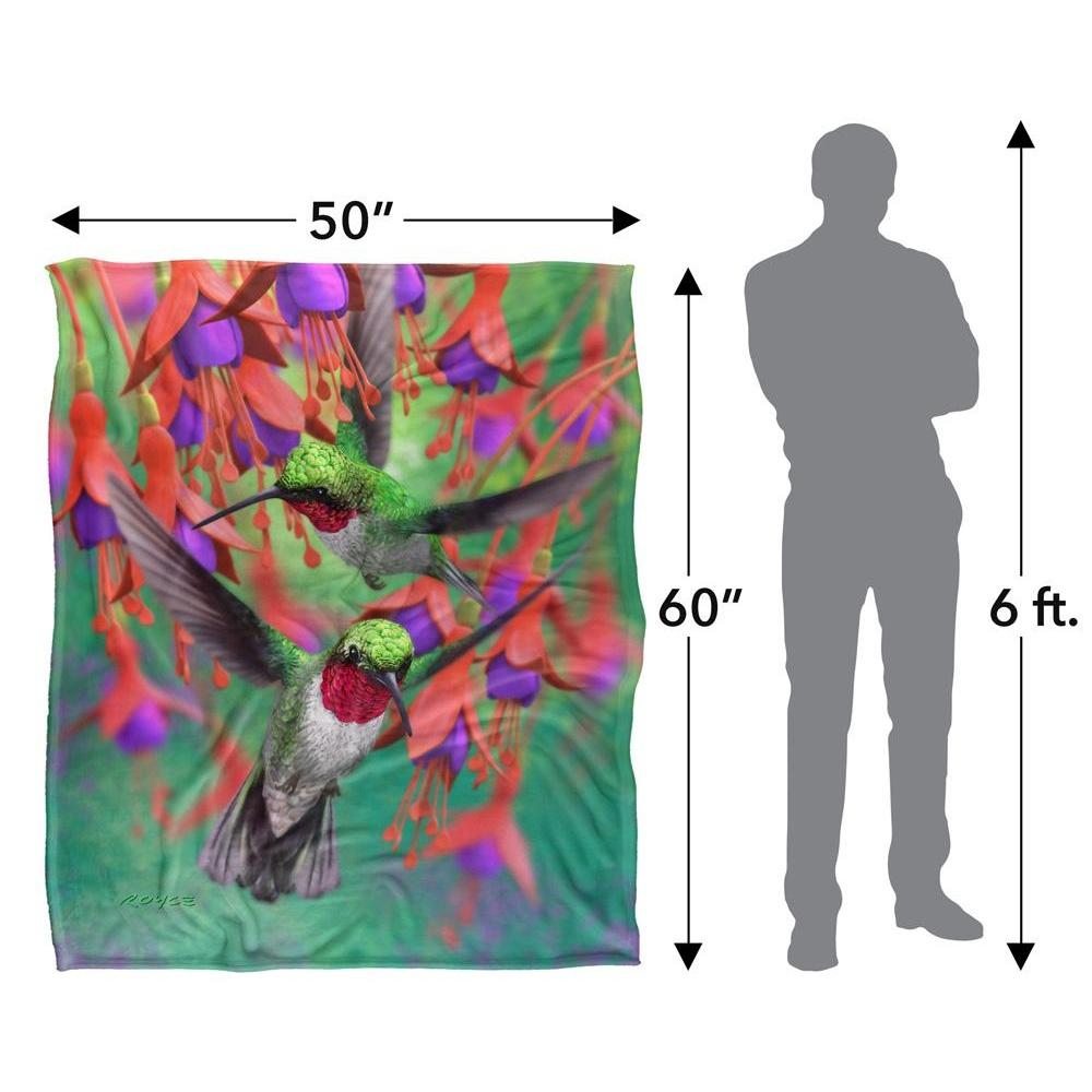 Royce McClure Silky Hummingbirds And Flowers Supersoft Blanket