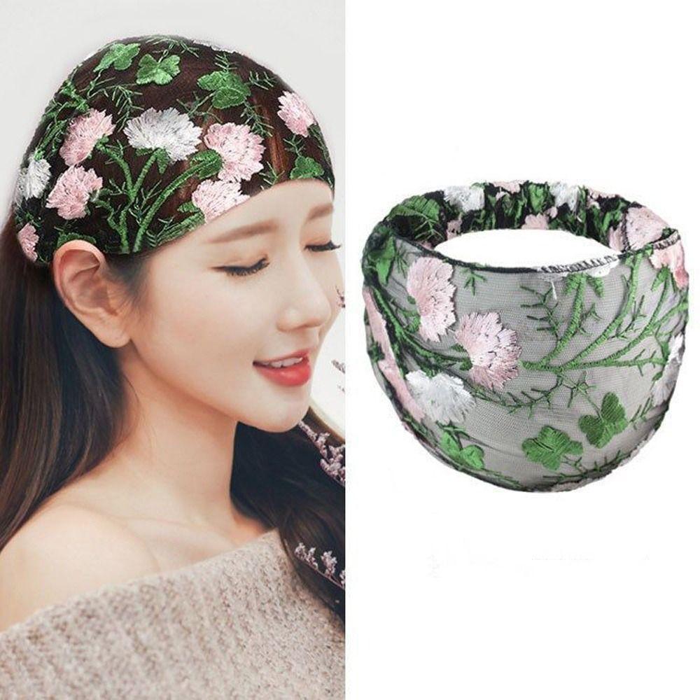 Non Slip For Girls Wash Face Fashion Hairbands Mom Headdress Women Lace Headband Korean Head Wrap