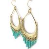 Les Trésors De Lily [M9398] - Designer Earrings 'Kilimanjaro' Turquoise Gold