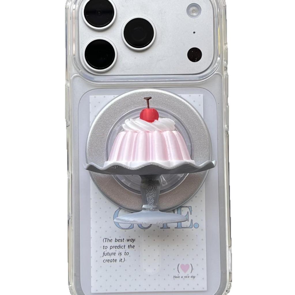 Kreativer Kirschkuchen Magnetischer Handy-Ständer & Hülle für iPhone 16/17 Pro Max - Damen Edition