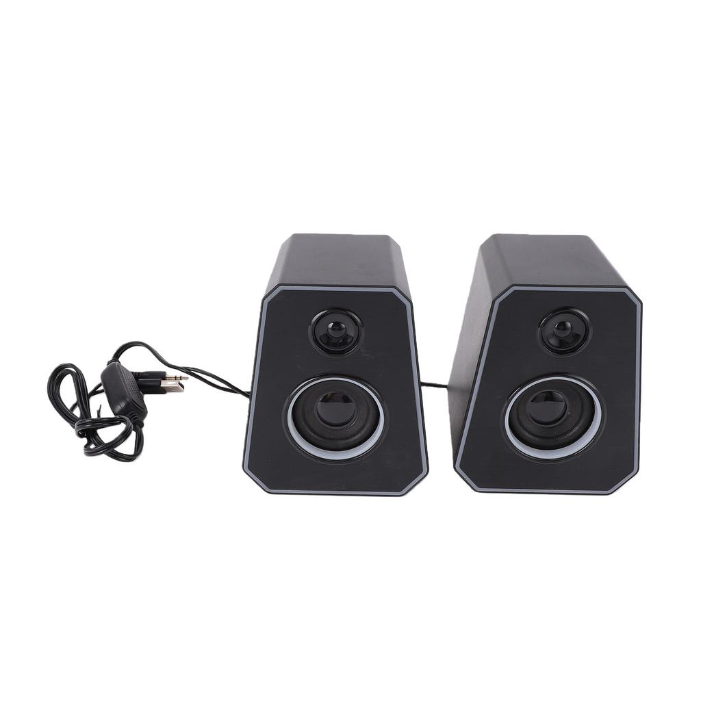 RGB Desktop Speakers 2.0 Channel HiFi USB Powered 3.5mm Wired Computer Stereo Speakers for PC Laptop Gaming K2071