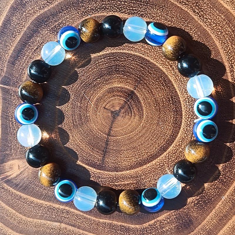 Temu Xiyin TikTok Trending Tiger Eye Stone Bracelet - New Style Handcrafted String