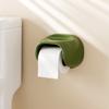 Wall Mounted Bathroom Roll Holder Plastic Toilet Paper Storage Box  Bathroom Organization Accessory