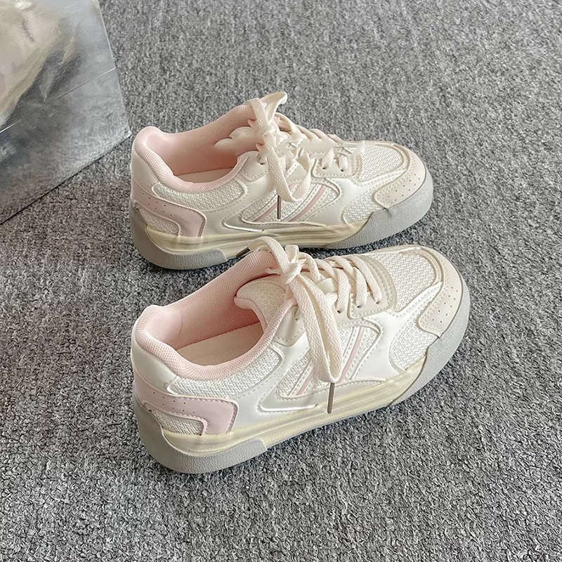 Versatile platform  new spring and summer board shoes  shoes student mesh breathable sports and leisure shoes