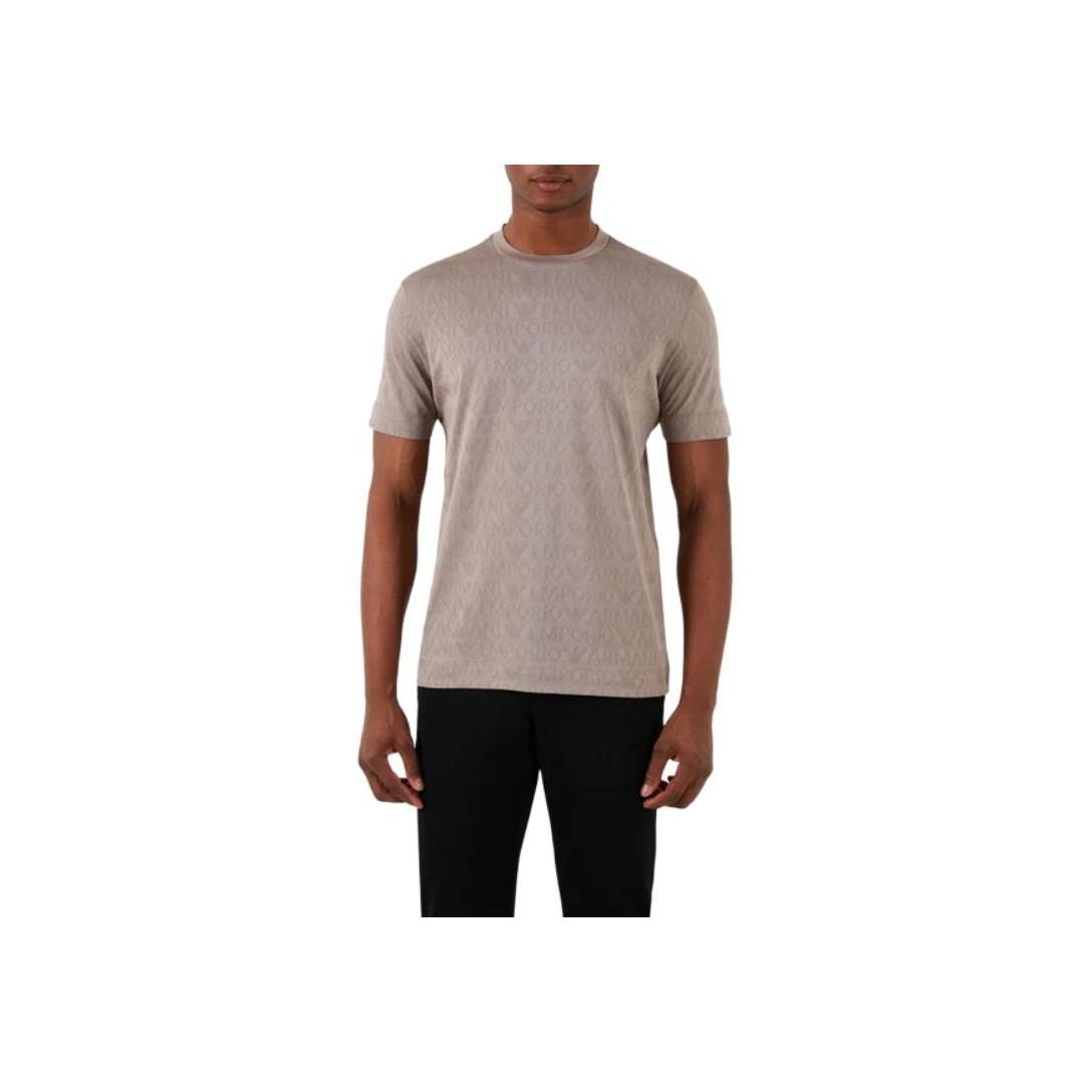 

Emporio Armani Letter Print Pattern Round Neck Short Sleeve T-Shirt Men tops Light-Brown 3D1TH5-1JORZ-0650 L
