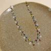 Modische Mini-Schmetterlingsquasten-Halskette mit farbenfrohen Zirkonia-Anhängern, eleganter Choker, Partyschmuck, Schlüsselbeinkette