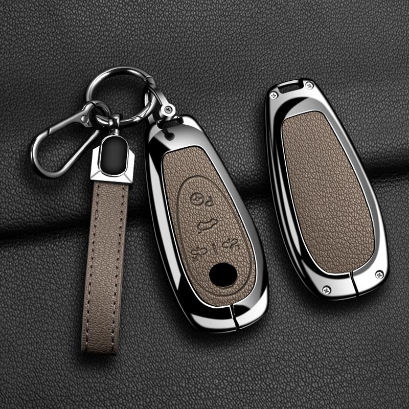Metal Leather Car Key Case Cover Protector Shell For Morris Garages Mg Cyberster Smart Remote Keyless Accessories