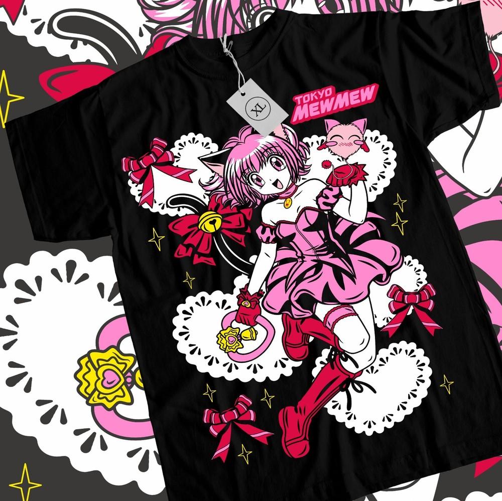 Ichigo Momomiya T-Shirt Tokyo Mew Mew Magical Girl Harajuku Anime Shirt All Size Unisex T-Shirt S
