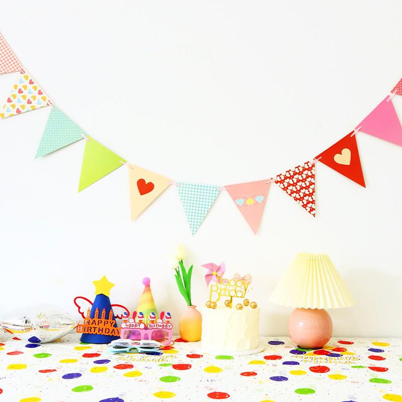 Baby Girl First Birthday Cartoon Banner Decoration Set