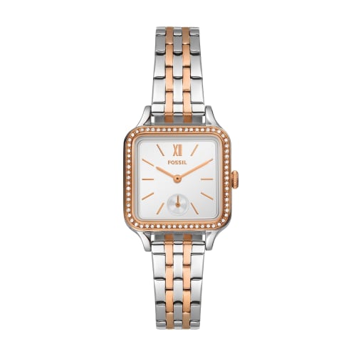 

Fossil COLLEEN BQ3907 Women s Watch in Silver and Pink Gold