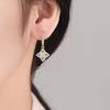 Hearts and Arrows Fashion Zircon Four Leaf Clover Luxurious Engagement Girl Earrings