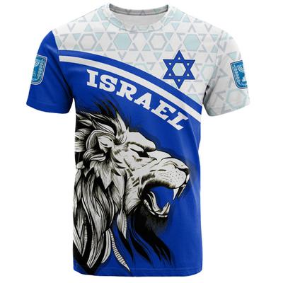 T-shirt da uomo bandiera israeliana stampata in 3D emblema nazionale israeliano top manica corta o-collo maglietta sportiva oversize abbigliamento