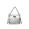 New niche bucket bag bag women's makeup fashion diamond chain portable shoulder messenger bag