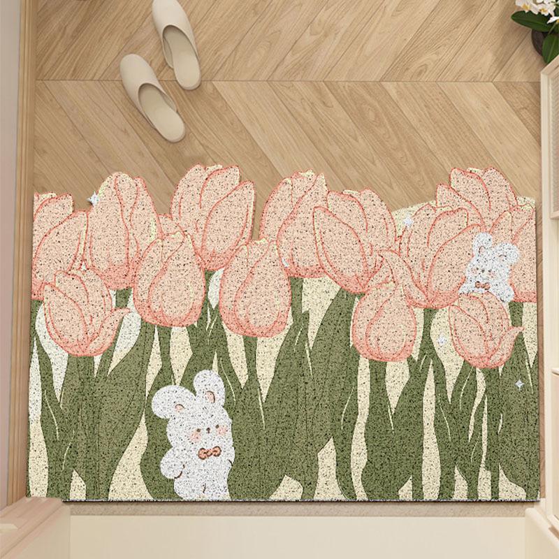 Cartoon Air Entry Door Door Door Mat Scraping Dirt Dirt Outdoor Dust Removal Wear-resistant Can Be Cut Silk Floor Mat