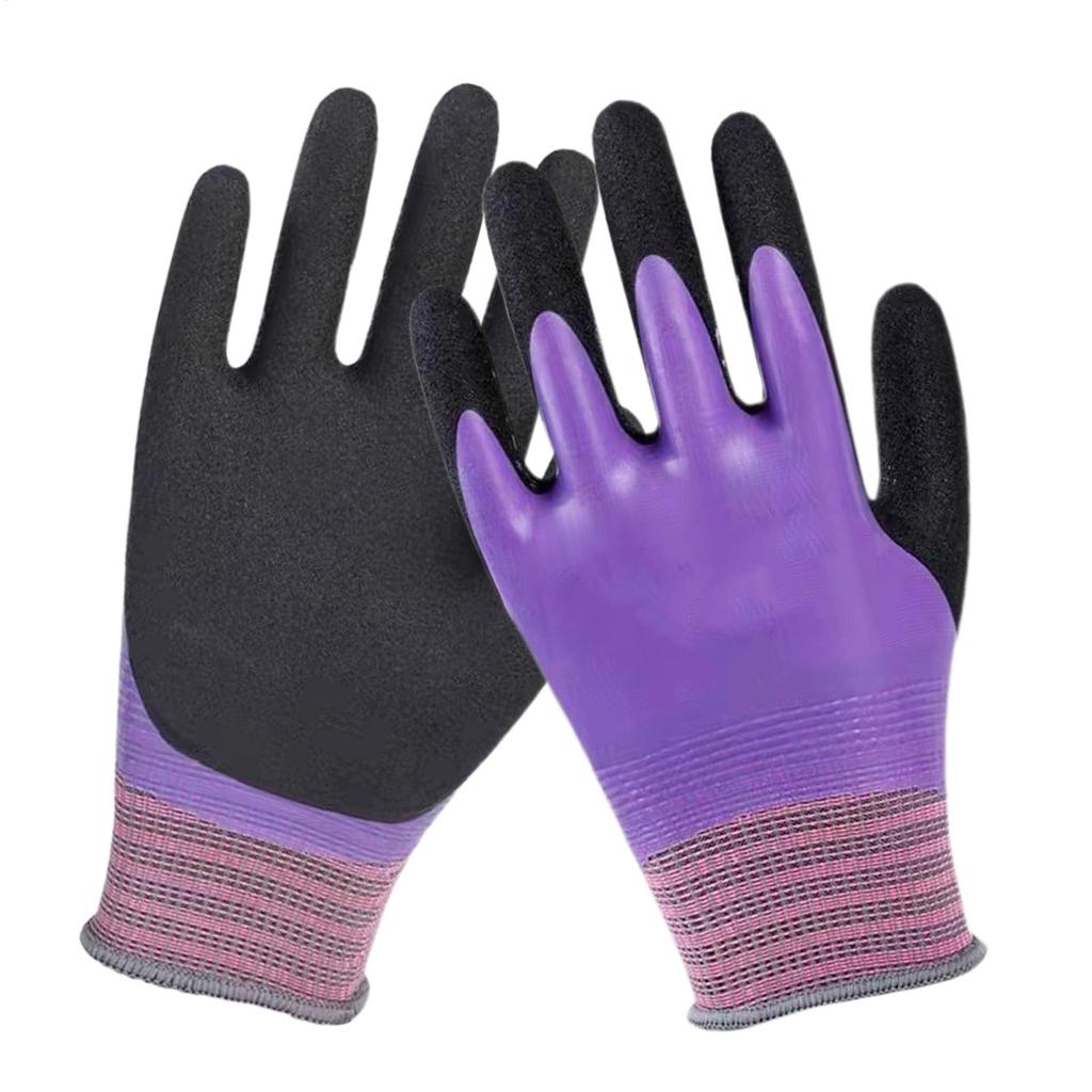 Protective Gloves Gardening Gloves  Latex Work Gloves Waterproof Anti Slip Durable Planting Digging Outdoor Work Cleaning Gloves