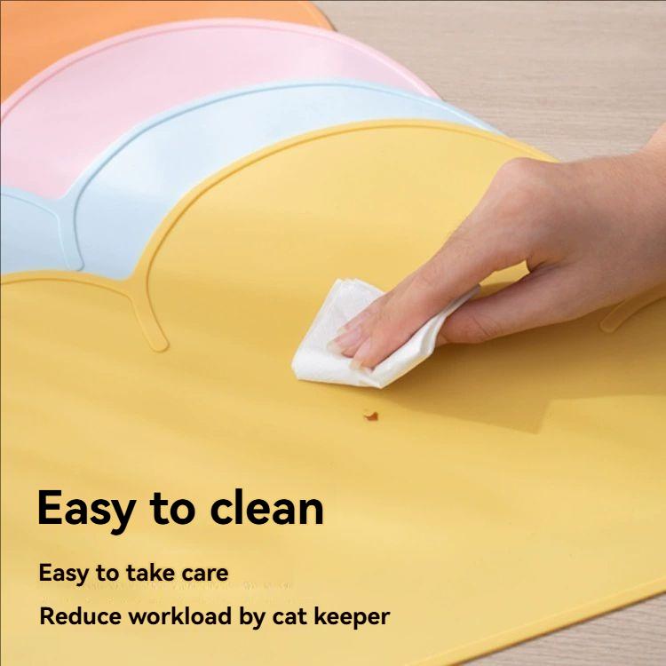 Silicone Pet Feeding Dog Cat Bowl Food Mat Non-Stick Waterproof Pet Food Feeding Pad Puppy Feeder Tray Water Cushion Placemat