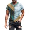 3D Geometry Print Pattern T Shirt Men Fashion Hip Hop T-shirt Harajuku Y2k Street Men's Summer Leisure Sports