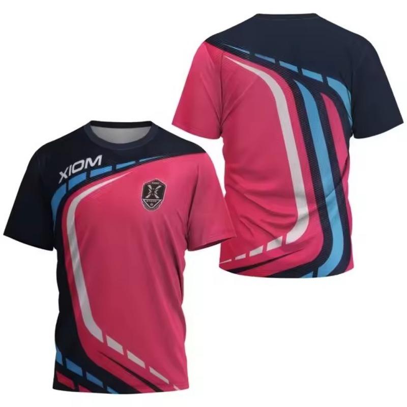 

Современная неоновая футболка для настольного тенниса для мужчин, летняя футболка для тенниса и бадминтона, быстросохнущая футболка для клуба настольного тенниса с короткими рукавами XL