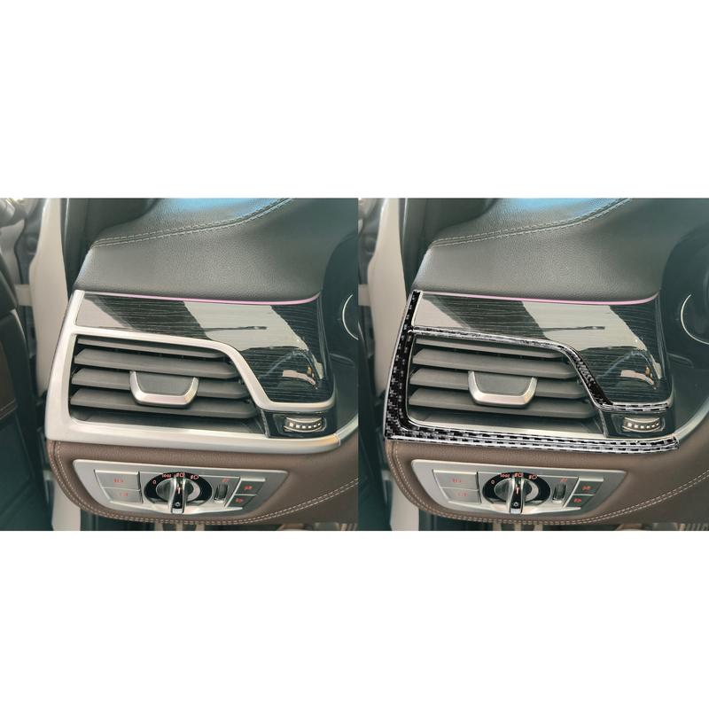 Carbon Fiber Car Accessories Driver Dashboard Air Vent Modified Interior Trim Cover Sticker For BMW 7 Series G11 G12 2015-