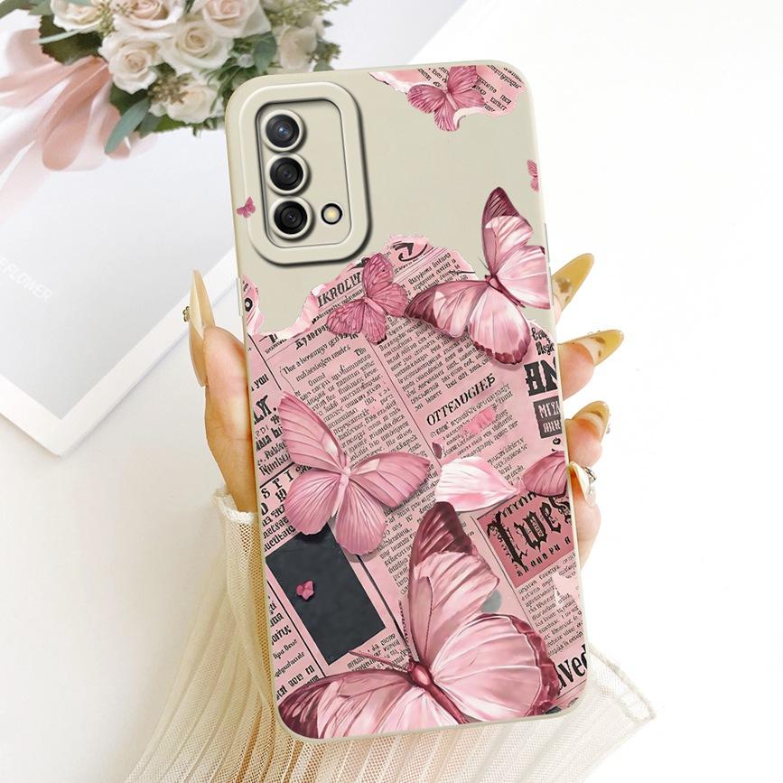 Case For OPPO A74 4G Cover A95 4G CPH2365 Lovely Cartoons Painting Soft Back Cases For OPPO F19 F 19 S Phone Len Proective Capa