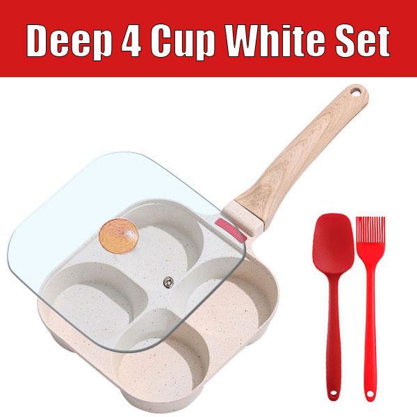 3/4 Cups Egg Frying Pan with Lid Nonstick Omelet Pancake Pan Fried Egg Pans Breakfast Grill Skillet Hamburger Steak Cooker Pan