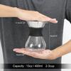 Manuelle Handtropfkaffeemaschine aus Glas mit Edelstahlfilter