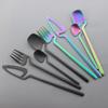 24Pcs Dinnerware Set 304 Stainless Steel Knife Fork Coffee Spoon Wedding Party Travel Home Luxury Silverware Cutlery Set With Silver Gift Box