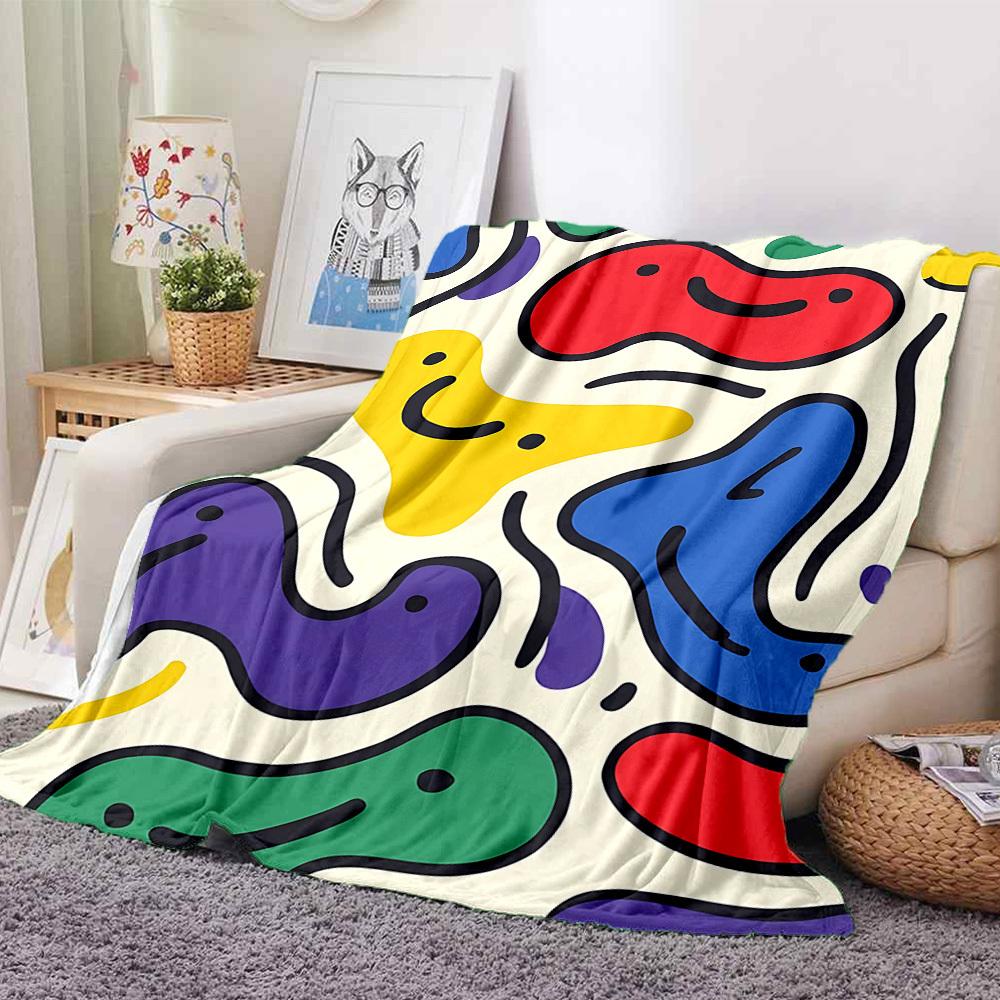 1pc Colorful Patterns Blanket Warm,Perfect for Camping And Travel, Making It a Great Gift for Any Season yy250904189