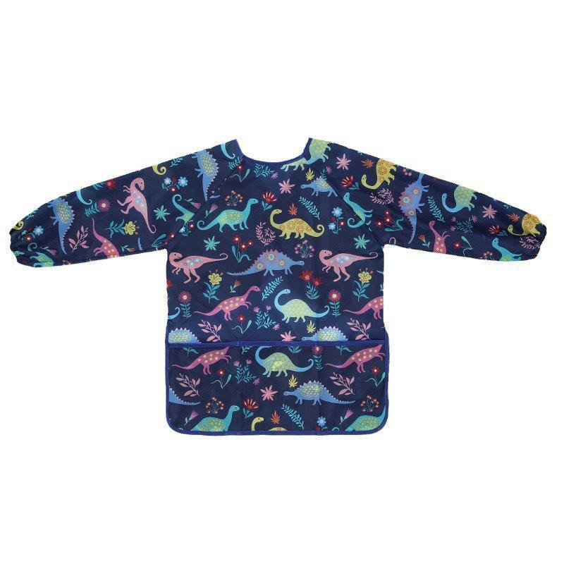 Tablier d'art à manches longues pour enfants avec poche et housse de protection pour aquarelle