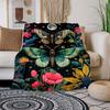 "Enchanted Garden Butterfly Wall Art Print"Blanket Flannel Throw Blanket for Sofa, Bed, Travel, Camping, Office, Couch, Chair, And Bed Gift